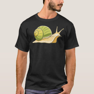 Långsam och stadig Snigel Illustration-Lugn Låg En T Shirt