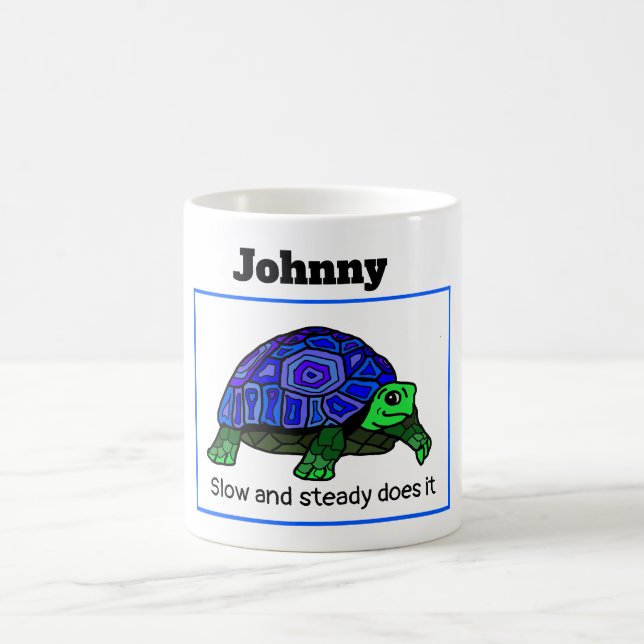 Långsam och stadig tortering, personlig kaffemugg (Center)