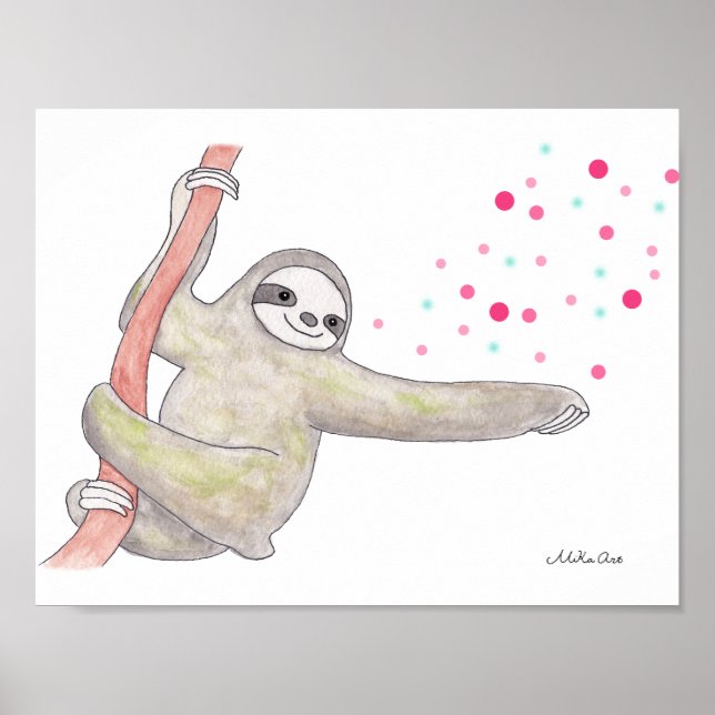Långsam Poster långsam utskrift av långsam väggdek (Framsidan)