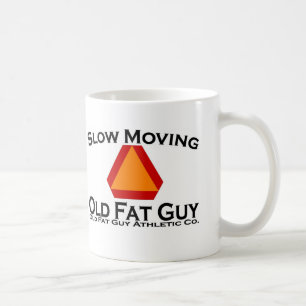 Långsam röra gammal fet grabb kaffemugg