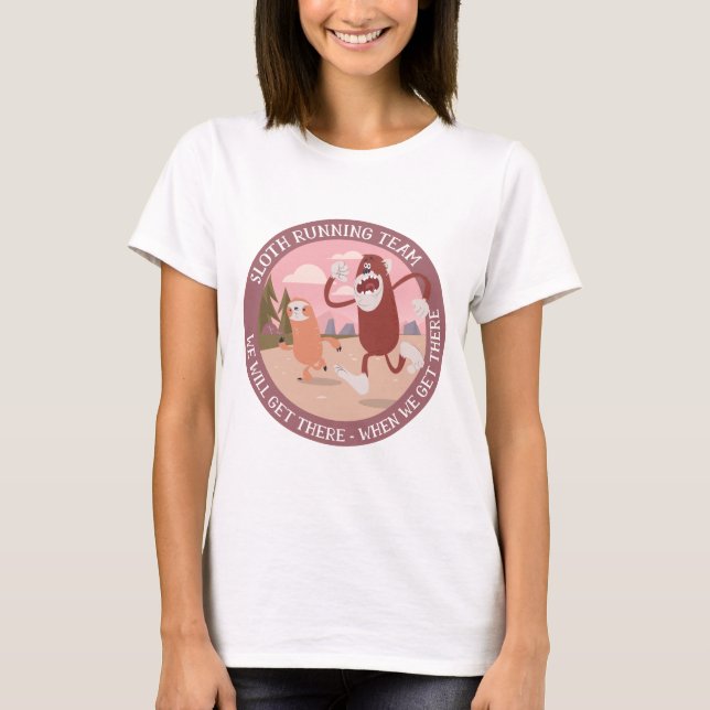 Långsam rUNNING Team Funny Springer Graphics Gift T Shirt (Framsida)