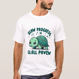 Långsam Sköldpadda - Motiverande Rolig Djur T-Shir T Shirt