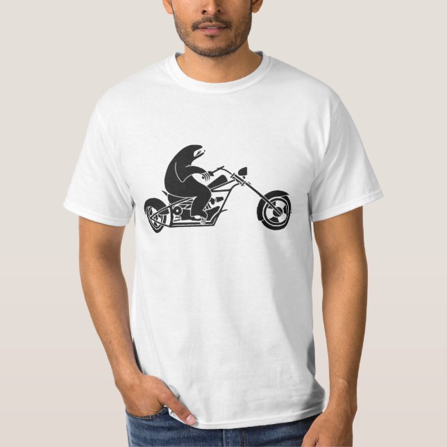Långsam Sloth på en fastacykel Tee Shirt (Framsida)