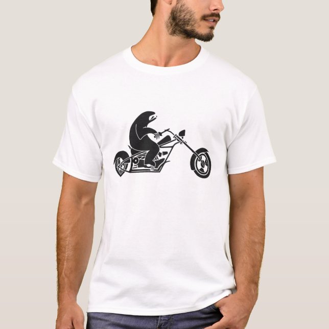 Långsam Sloth på en fastacykel Tee Shirt (Framsida)