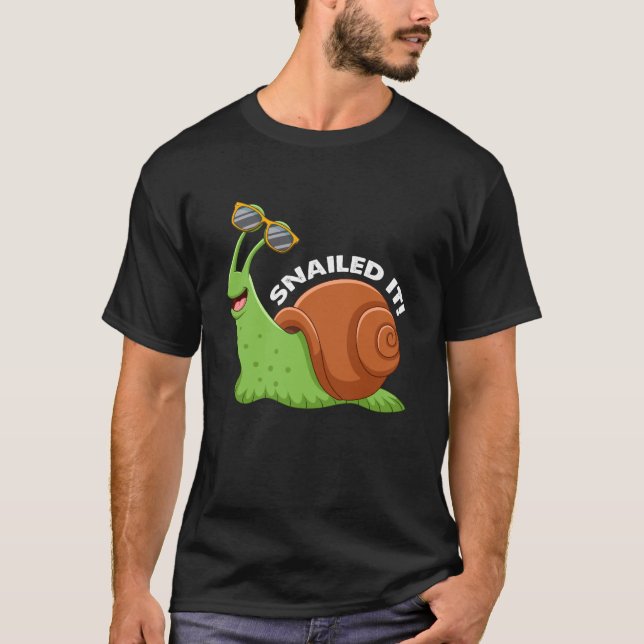 Långsam Snigel med Sunglass Slug Fläkt T Shirt (Framsida)
