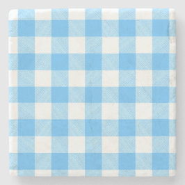 Långsam sommar rutmönster i himmelsblå stenunderlägg