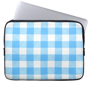 Långsam sommarblå-ruta laptop fodral