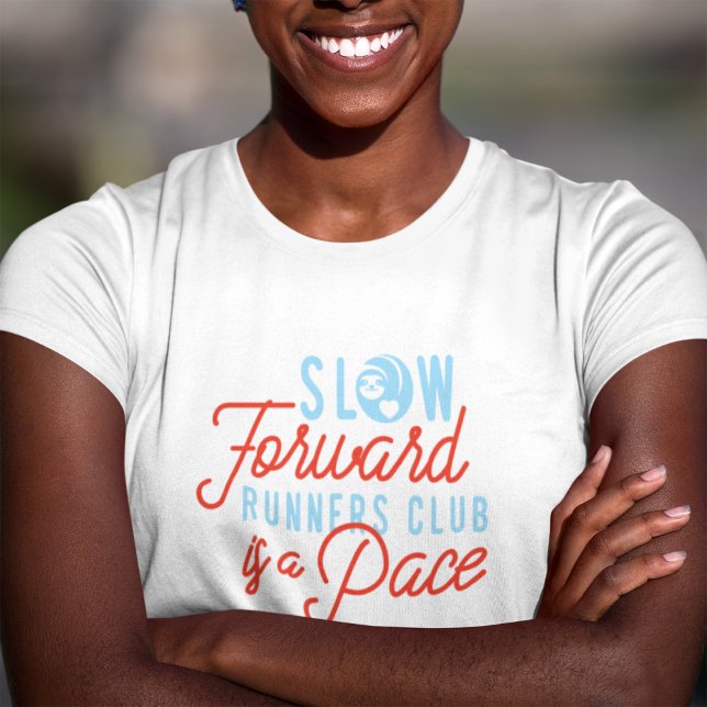Långsam Springer Klubb Lös citattext för blå Orang T Shirt (Skapare uppladdad)