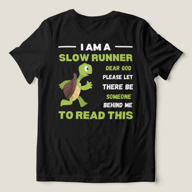 Långsam Springer T-shirt Funny Running Gift för Sp (Design baksida )