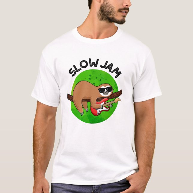 Långsam Sylt Funny Music Animal Pun T Shirt (Framsida)