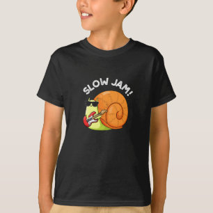 Långsam Sylt Funny Music Snigel Pun Mörk BG T Shirt