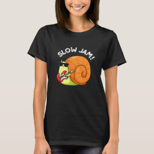 Långsam Sylt Funny Music Snigel Pun Mörk BG T Shirt
