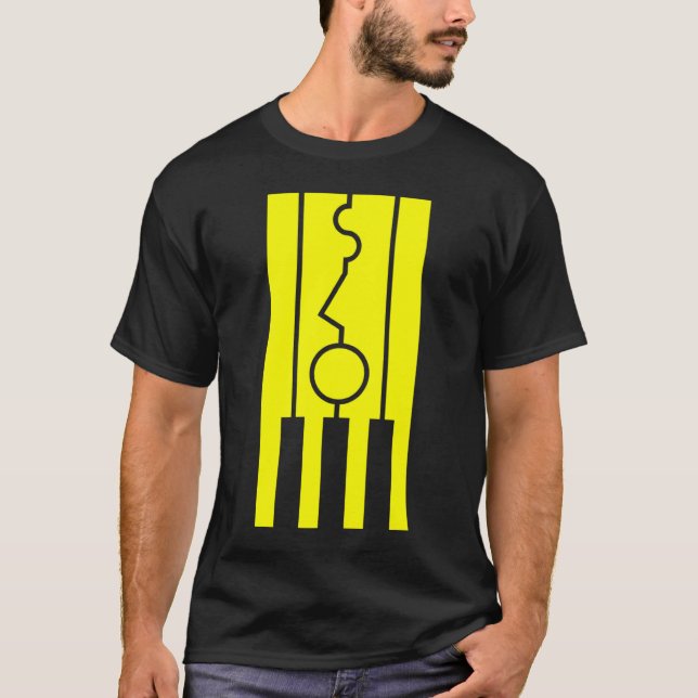 Långsam t-skjorta klassikergult tee shirt (Framsida)