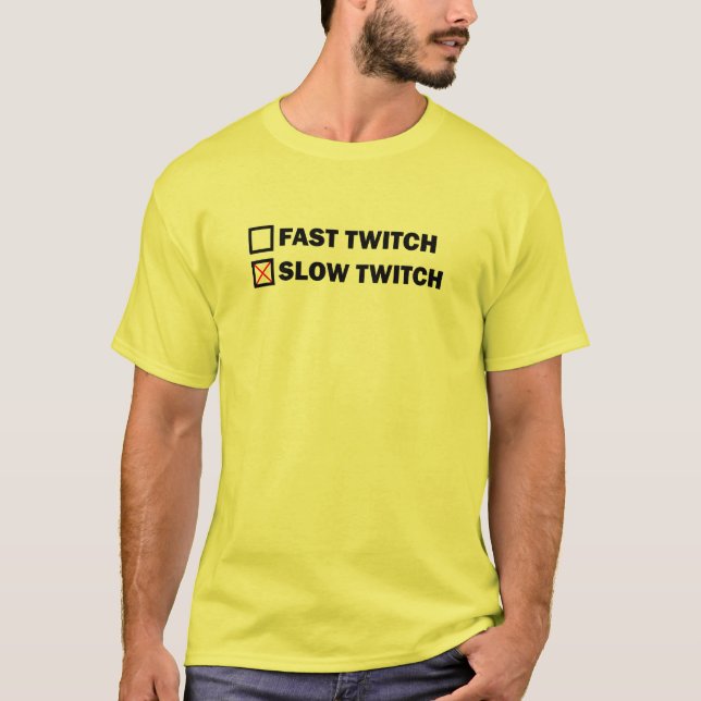 Långsam Twitch Tee Shirt (Framsida)