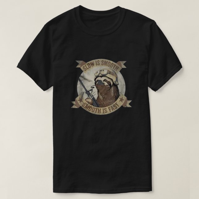 Långsam utjämnad är snabb, långsamma, klassiska va t shirt (Design framsida)