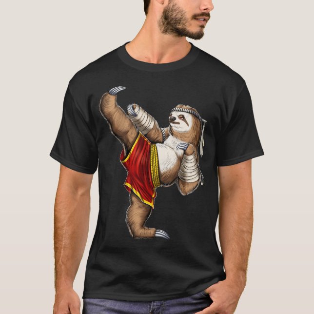 Långsamhet Muay Thai-krigare T Shirt (Framsida)