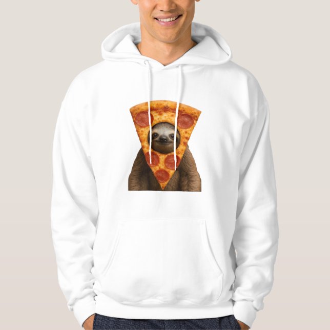 Långsamhet pizza rolig konstig bus meme söt glad j hoodie (Framsida)