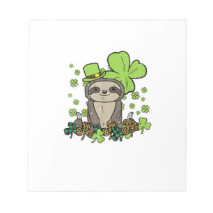 Långsamhet Shamrock Randig Leopard St Patricks Day Anteckningsblock