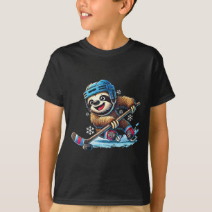Långsamhet Spelar Ishockey Barn Pojkar Flickor Rol T Shirt