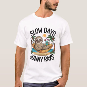 Långsamma Dagar Soliga Vibrationer Sengångare Häng T Shirt