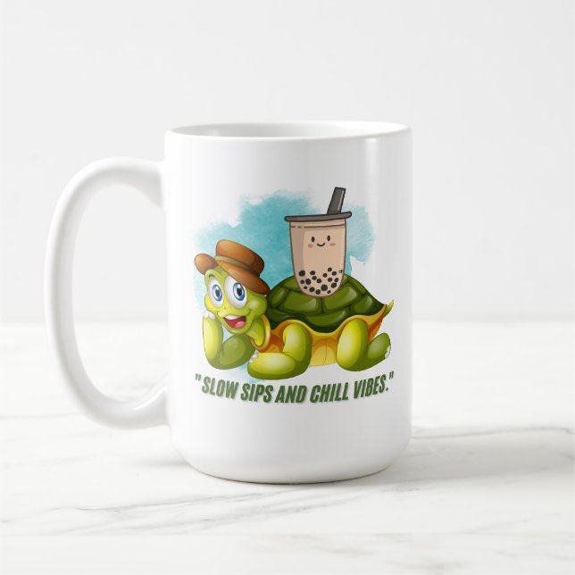 LÅNGSamma KLIPP OCH AVSLAPPNADE VIBRATIONER Kaffemugg (Vänster)