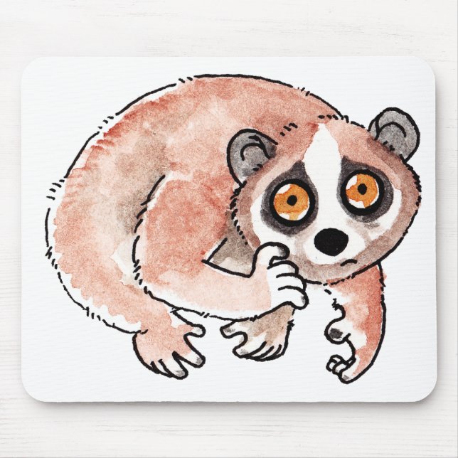 Långsamma Loris Mousepad Musmatta (Framsidan)