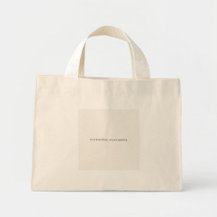 långsamma morgnar, stadig tillväxt, minimalistisk mini tygkasse