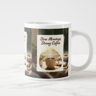 Långsamma morgnar Starkt kaffe Mysigt morgonkaffem Jumbo Mugg