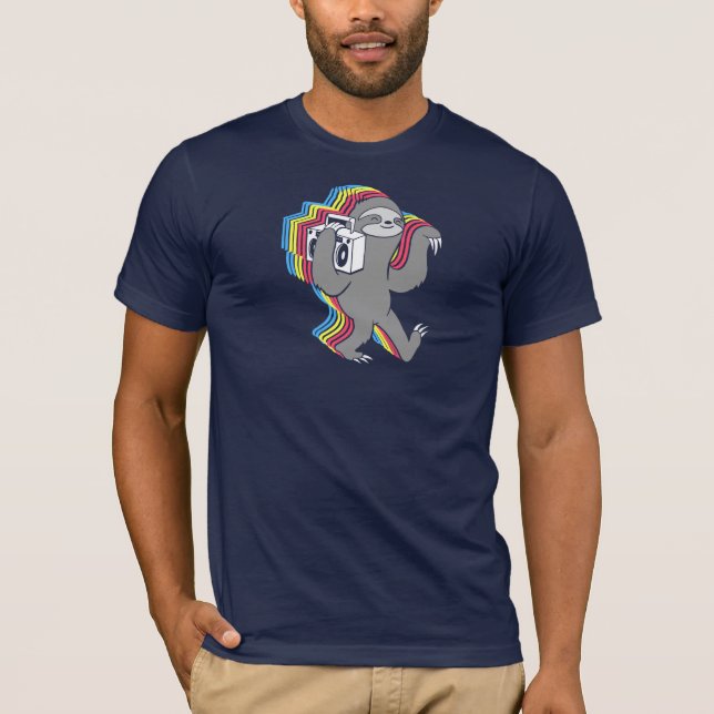 Långsamma sylter (den Boombox slothen) Tee (Framsida)