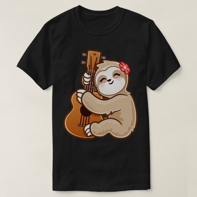 Långsamma uppspelning av akustiskt Ukulele Guitar- T Shirt (Design framsida)