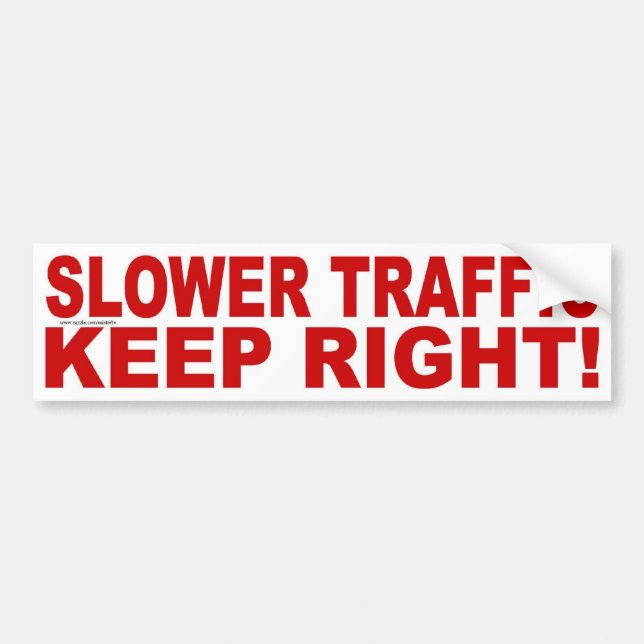 LÅNGSAMMARE TRAFIKERA DEN HÖGRA BEHÅLLAN! BILDEKAL (Framsidan)