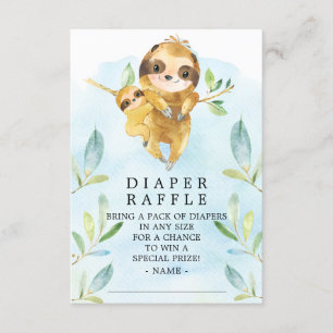 Långsamt babyskor Diaper Raffle Biljett Tilläggskort