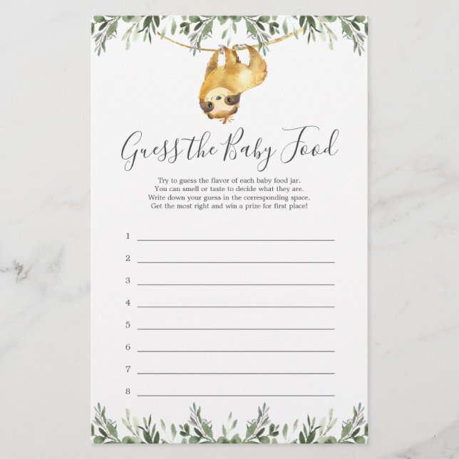 Långsamt babyskor gissar att matspelet i Baby (Framsida)