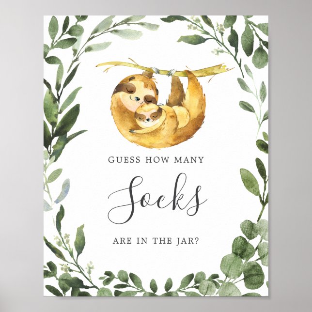 Långsamt babyvisningsprogram gissar hur många sock poster (Framsidan)
