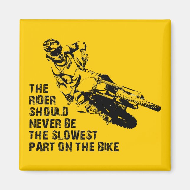 Långsamt del Dirt Bike Motocross Fridge Magnet (Framsidan)