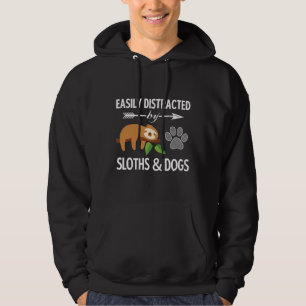 Långsamt fördelat på Sloths och Hundar för långsam Hoodie