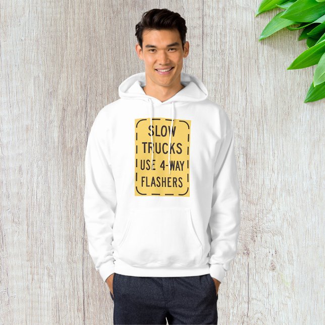 Långsamt Lastbilar vägskylt Hoodie (Skapare uppladdad)