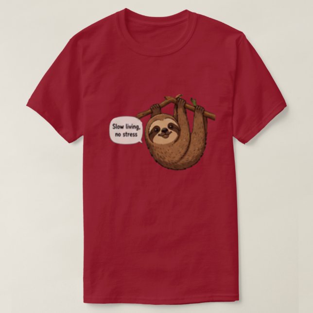 Långsamt Leverne Utan Stress  Mindfull Livsstil T Shirt (Design framsida)