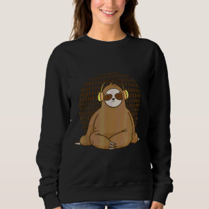 Långsamt lyssnande till Music Cute Sloth T Shirt