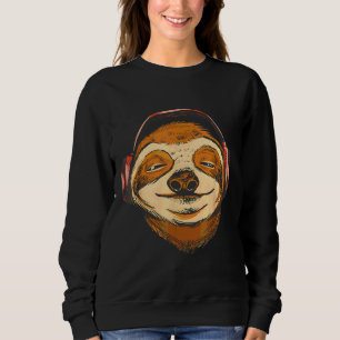 Långsamt lyssnande till Music Sloth T Shirt