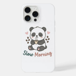 Langsamt morgonpanda telefonfodral | Sött Kawaii-f