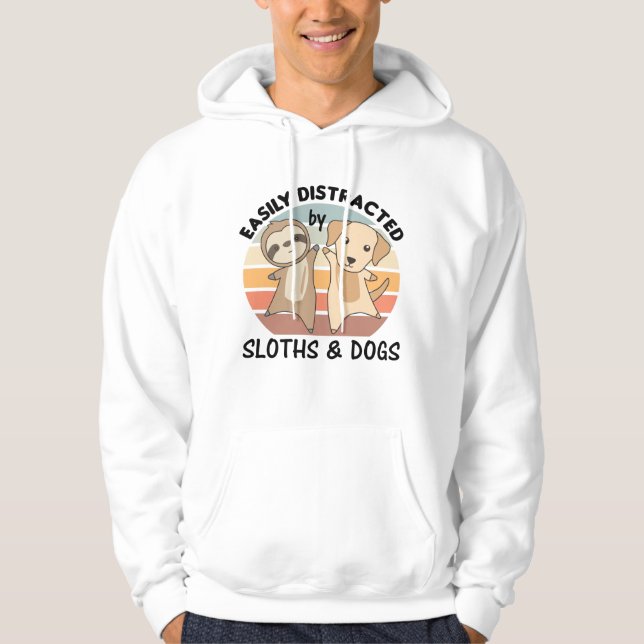 Långsamt och Hundar Labrador har lätt distraherat Hoodie (Framsida)
