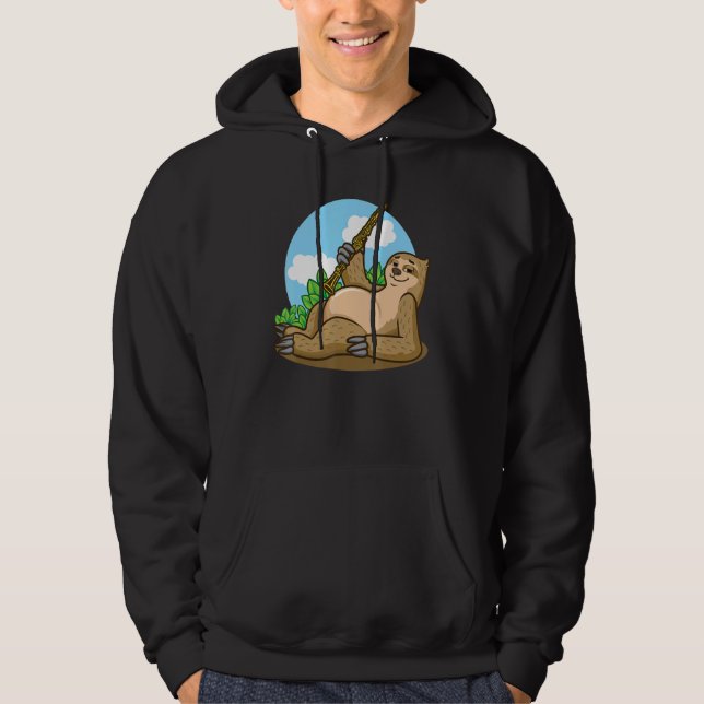 Långsamt spela Oboe Musical Vind Instruments Hoodie (Framsida)