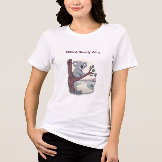 **"Långsamt & Stabilt Vinner – Motiverande Söt Koa T Shirt (Framsida)