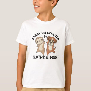 Långsamt uppdelat efter Sloths och Hundar Hund Slo T Shirt