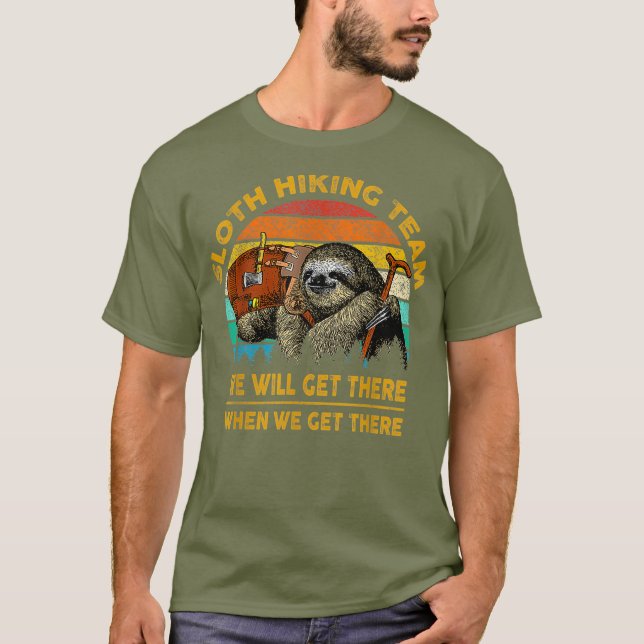 Långsamt vandrande team roligt och campa T-shirt (Framsida)