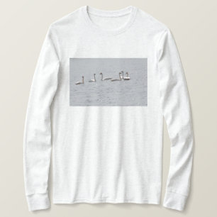 Långsårad T-Shirt-Svan för kvinnor T Shirt