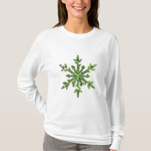 Långsårad vinter Helgdagar Gräs Snowflake Female T-shirt