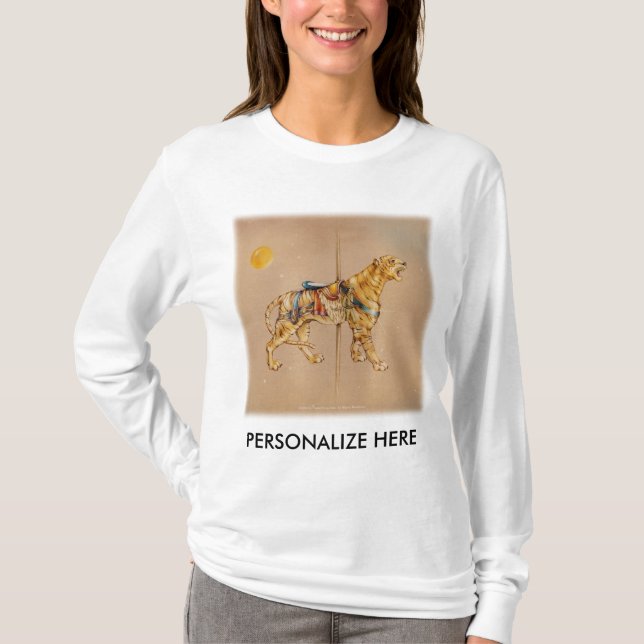 Långsårade kvinnor - Karousel Tiger T-shirt (Framsida)