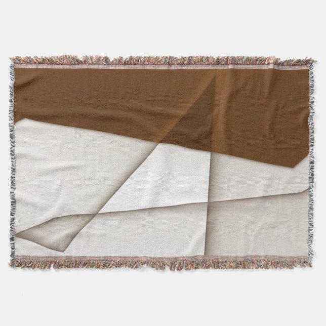 Långsbeige triangel med skugga, slät stil filt (Framsidan)